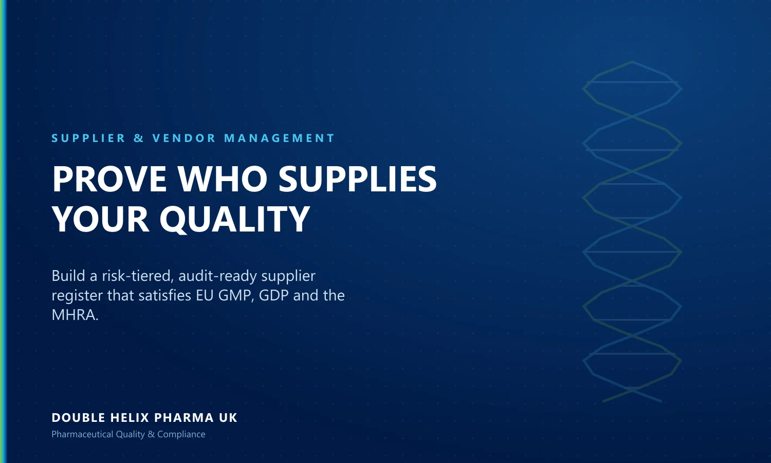 Building and Maintaining an Approved Supplier List